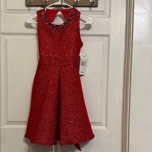 Rare Editions Sparkling Red Formal Dress